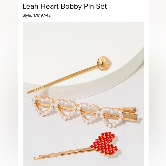 NWT Francesca’s Heart Bobby Pin BUNDLE (Set of 2/Unopened) - Picture 9 of 11